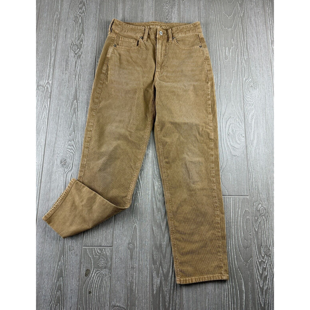 American Eagle Pants Womens Sz 6 Tan Brown Mom Straight Corduroy